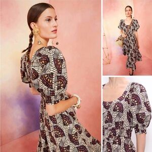 ULLA JOHNSON - size 6 cotton poplin midi dress